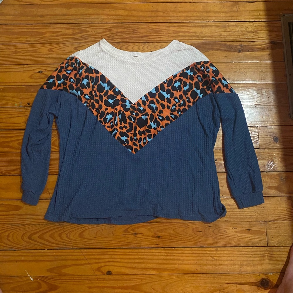 Knit long sleeve sweater